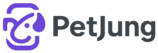 โลโก้เว็บไซต์ PetJung รูปหมาแมวน่ารักลายเส้นทับกัน