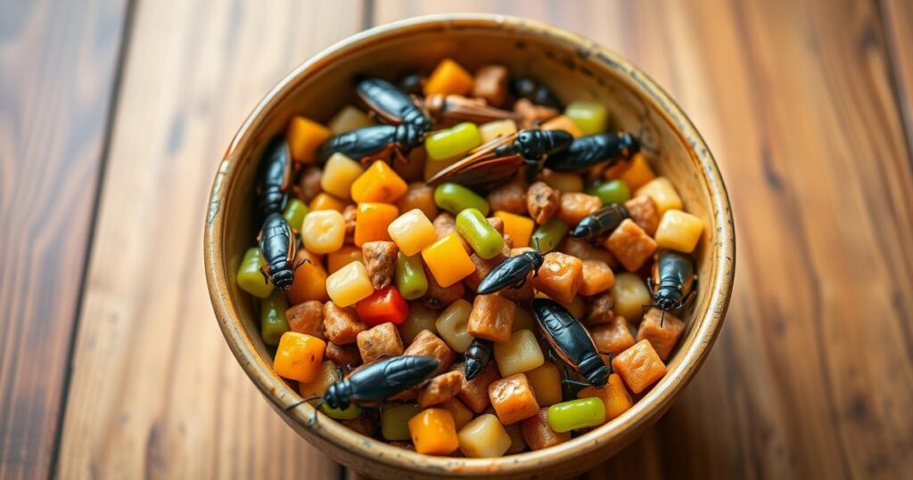 Food for pets made from insects