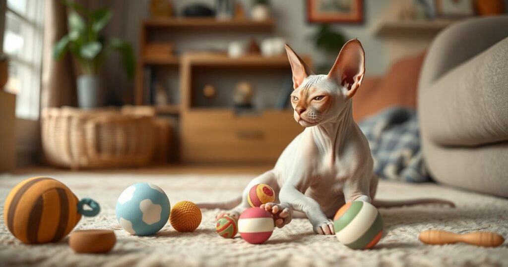 สพันนิชแมวเล่นอยู่ในบ้าน